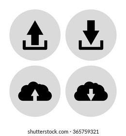 download and upload  - vector icon set