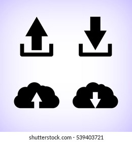 download and upload  - vector icon set