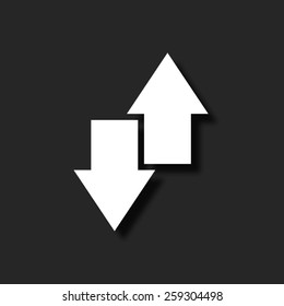 download and upload  - vector icon with shadow