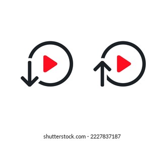 Video herunterladen. Illustrationsvektor