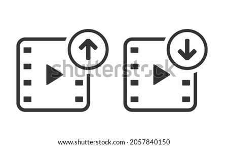 Download and upload video. Illustration vector