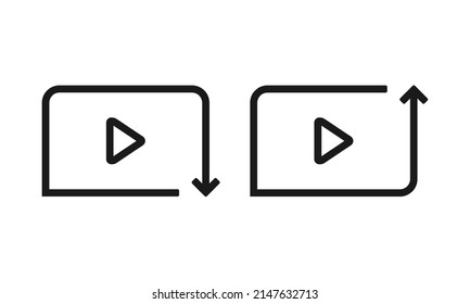 Download and upload video sign. Vector illustration