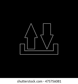 download and upload -  white vector icon