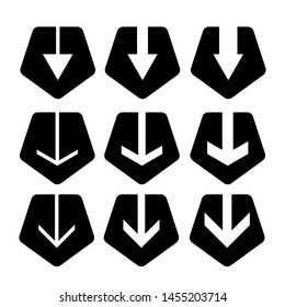 Download Various files icons vector set for web site or application. set of Simple design download icon