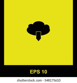 Download vector black icon. Isolated illustration. Business picture.