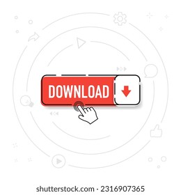 DOWNLOAD vector button. Collection of DOWNLOAD form templates for websites in flat style. Vector illustration.