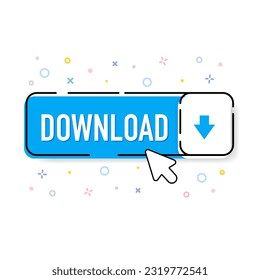 DOWNLOAD vector button. Collection of DOWNLOAD form templates for websites in flat style. Vector illustration.