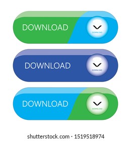 Download vector button, This button full editable eps