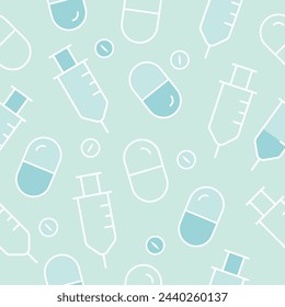 Download Vektor von Sauberer medizinischer gemusterter Hintergrund für Textil, Stoff, Druck, Tapete, Verpackungspapier.