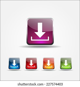 Download Vector Colorful Web Icon Set Button