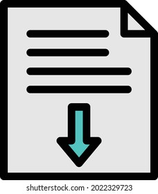 download vector colour line icon