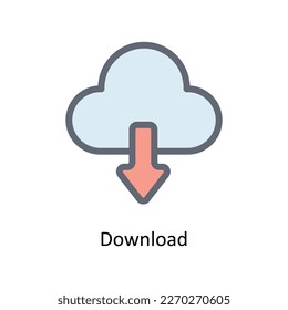 Download Vector  Fill outline Icons. Simple stock illustration stock