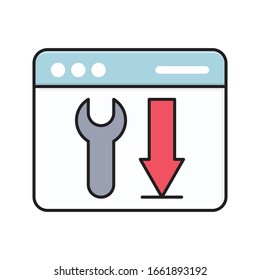 download vector flat color icon 