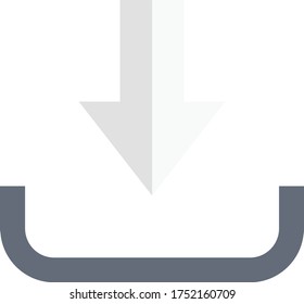 icono de descarga de color plano vectorial 