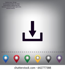 Download - vector icon 