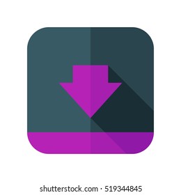 Download. Vector icon or button.  Black and Purple