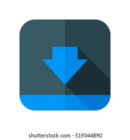 Download. Vector icon or button.  Black and Blue