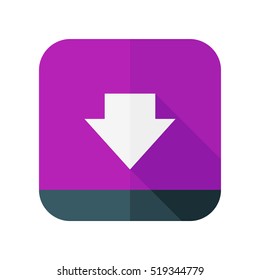 Download. Vector icon or button. Purple