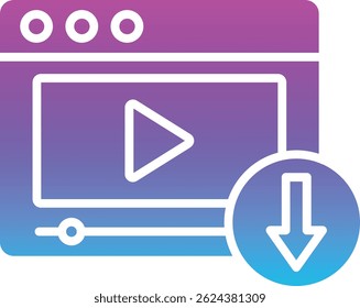 Icono de Vector de Descarga. Se puede utilizar para aplicaciones de impresión, móviles y de Web.