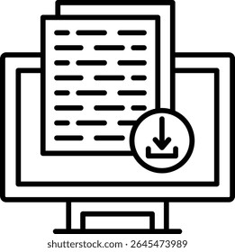 Icono de Vector de Descarga. Se puede utilizar para aplicaciones de impresión, móviles y de Web.