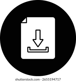 Icono de Vector de Descarga. Se puede utilizar para aplicaciones de impresión, móviles y de Web.