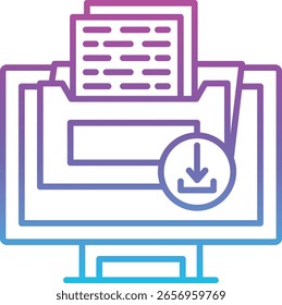 Icono de Vector de Descarga. Se puede utilizar para aplicaciones de impresión, móviles y de Web.