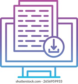 Icono de Vector de Descarga. Se puede utilizar para aplicaciones de impresión, móviles y de Web.