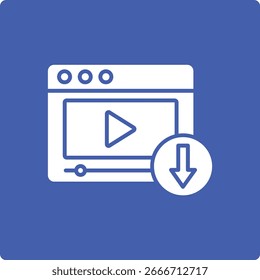 Icono de Vector de Descarga. Se puede utilizar para aplicaciones de impresión, móviles y de Web.