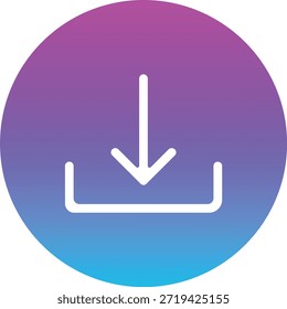 Icono de Vector de Descarga. Se puede utilizar para aplicaciones de impresión, móviles y de Web.