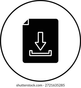 Icono de Vector de Descarga. Se puede utilizar para aplicaciones de impresión, móviles y de Web.