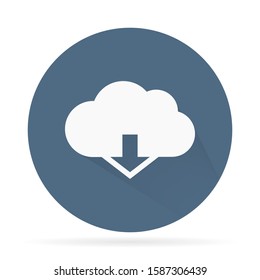 Download vector icon, cloud storage symbol. Modern, simple flat vector illustration of website or mobile application.