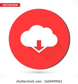 Download vector icon, cloud storage symbol. Modern, simple flat vector illustration of website or mobile application.
