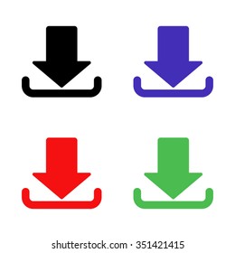download vector icon - colored set