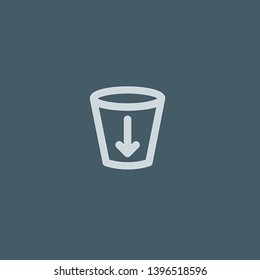 Download vector icon. Download concept stroke symbol design. Thin graphic elements vector illustration, outline pattern for your web site design, logo, UI. EPS 10.