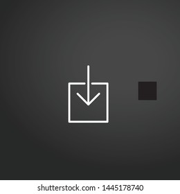 Download vector icon. Download concept stroke symbol design. Thin graphic elements vector illustration, outline pattern for your web site design, logo, UI. EPS 10.