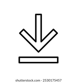Icono del Vector de la Descarga, símbolo plano de la instalación del diseño