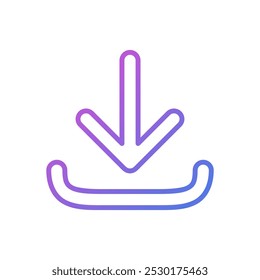 Icono del Vector de la Descarga, símbolo plano de la instalación del diseño