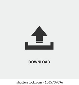 download vector icon flat isolated sign