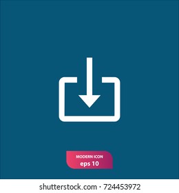 download vector icon, flat symbol, simple and modern illustration sign