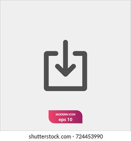 download vector icon, flat symbol, simple and modern illustration sign