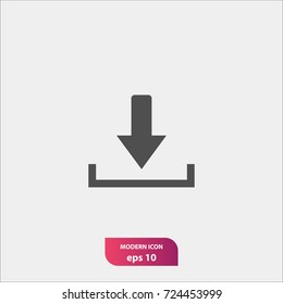download vector icon, flat symbol, simple and modern illustration sign