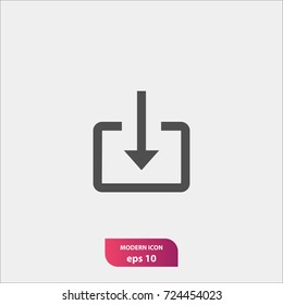 download vector icon, flat symbol, simple and modern illustration sign