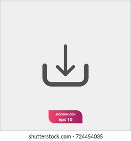 download vector icon, flat symbol, simple and modern illustration sign