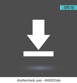 Download vector icon. Graphic symbol for web design, logo. White glyph on a gray background. Isolated sign.