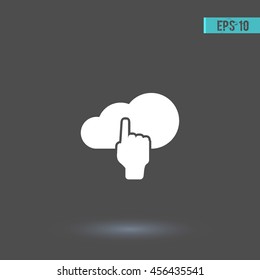 Download vector icon.  Graphic symbol for web design, logo. White glyph on a gray background. Isolated sign.