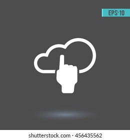Download vector icon.  Graphic symbol for web design, logo. White glyph on a gray background. Isolated sign.
