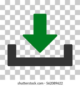 Download vector icon. Illustration style is flat iconic bicolor green and gray symbol on a transparent background.