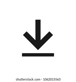 Download vector icon. Install symbol. Upload button. Load symbol.