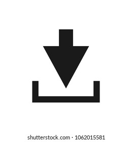 Download vector icon. Install symbol. Upload button. Load symbol.