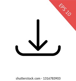 Download vector icon, install symbol. Modern, simple flat vector illustration for web site or mobile app - Vector. EPS 10, Premium